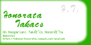 honorata takacs business card